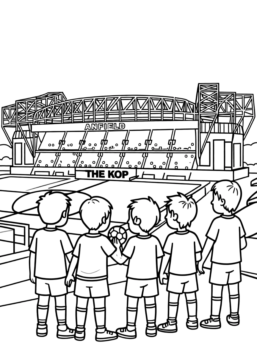 (UK, United Kingdom) Anfield stadium with Kop end