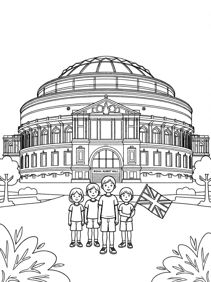(UK, United Kingdom) Royal Albert Hall with distinctive dome