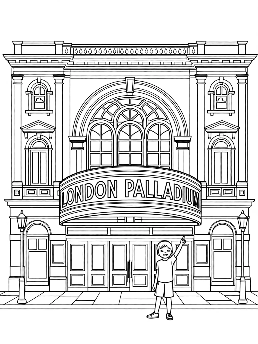 (UK, United Kingdom) London Palladium with famous facade