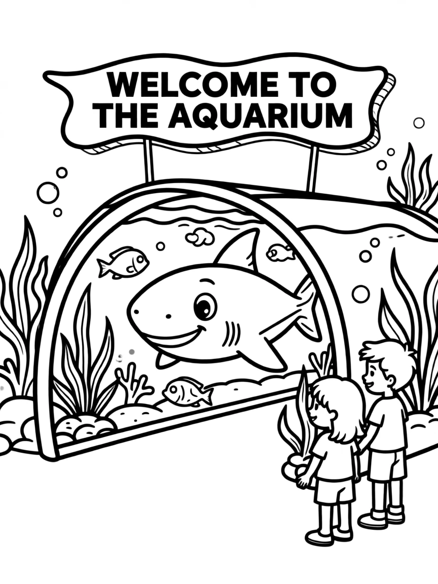 (UK, United Kingdom) Aquarium with shark tunnel