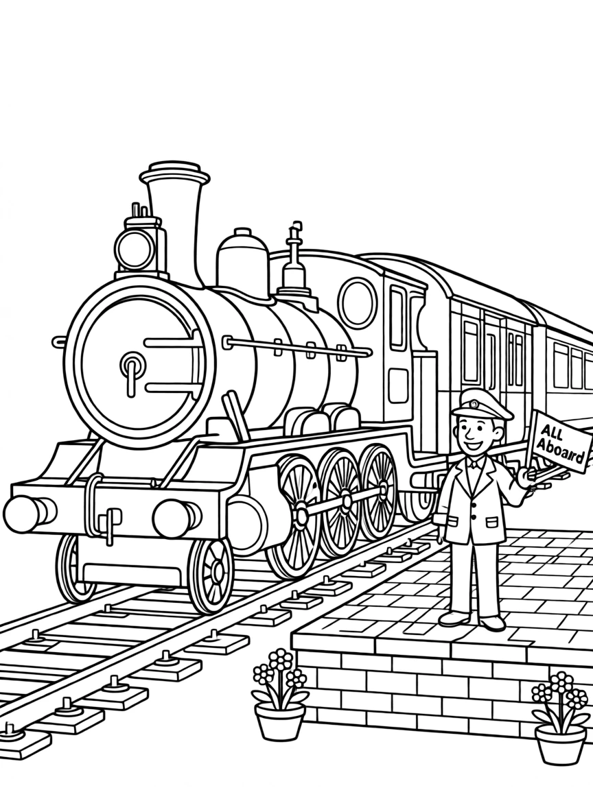 (UK, United Kingdom) Steam railway with vintage locomotive
