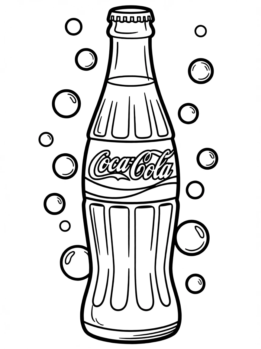 (Georgia) A Coca-Cola bottle with bubbles
