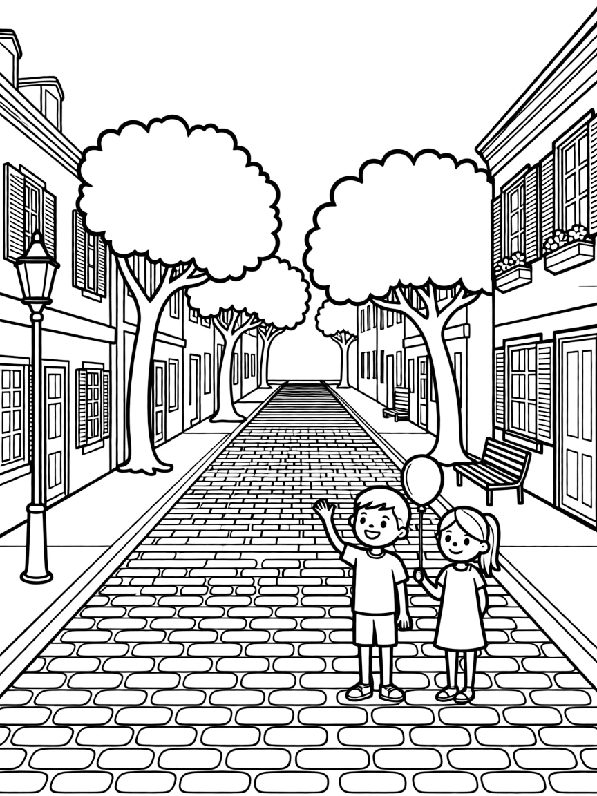 (Georgia) The Savannah Historic District with cobblestone streets