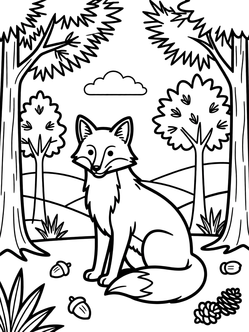(Georgia) A red fox in a Georgia forest