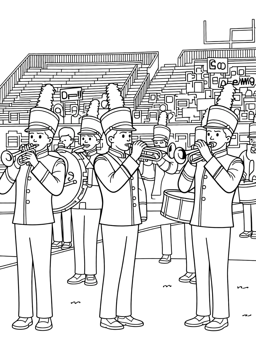 (Georgia) A marching band at a Georgia football game