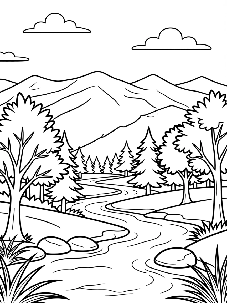(Georgia) A Blue Ridge Mountains landscape
