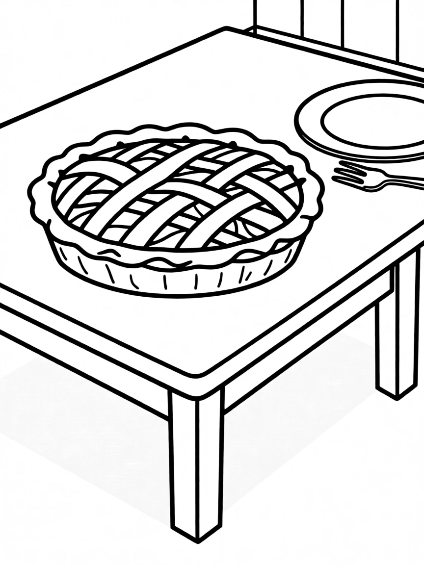 (Georgia) A Georgia peach pie on a table