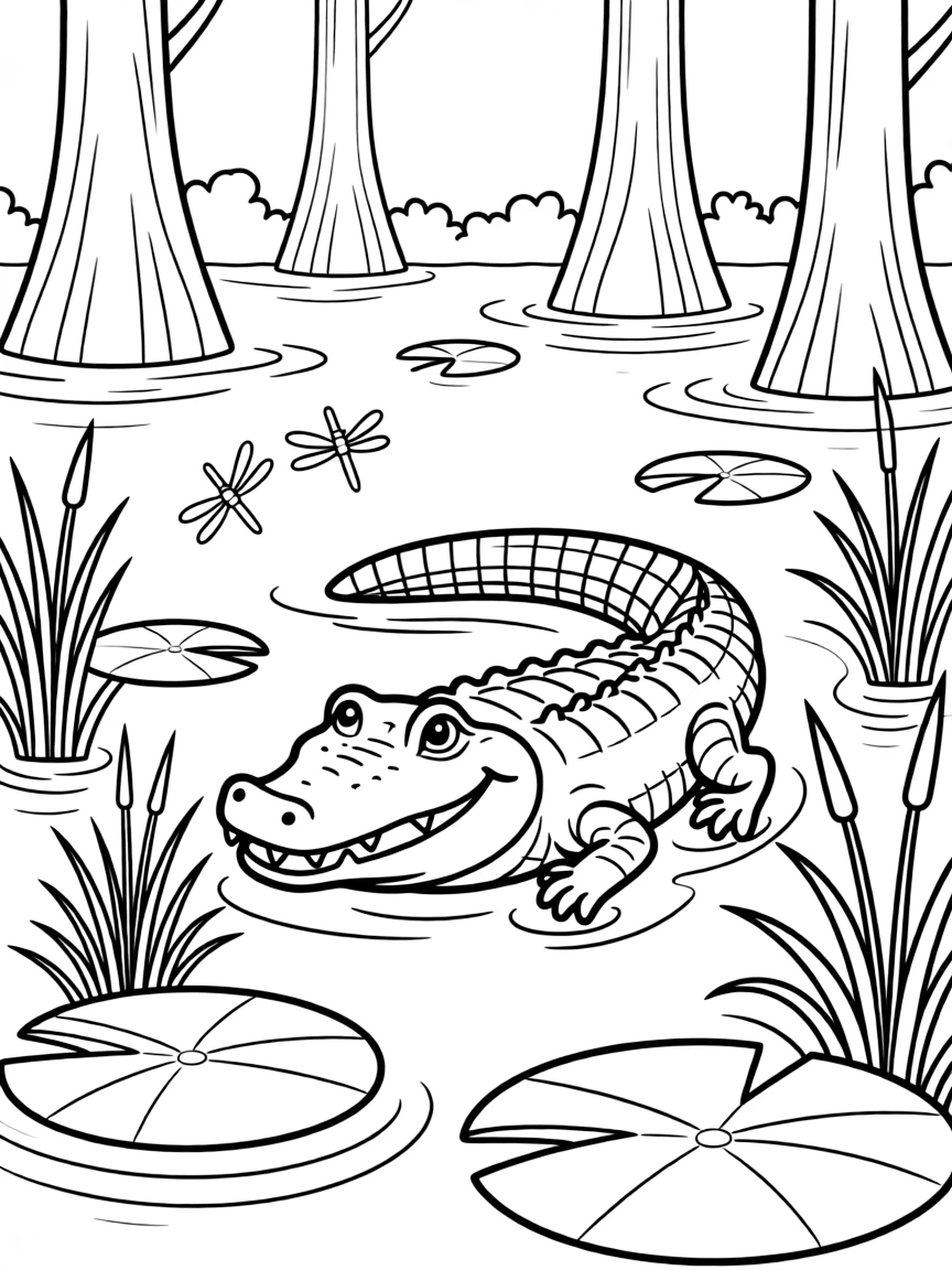 (Georgia) A gator in Okefenokee Swamp
