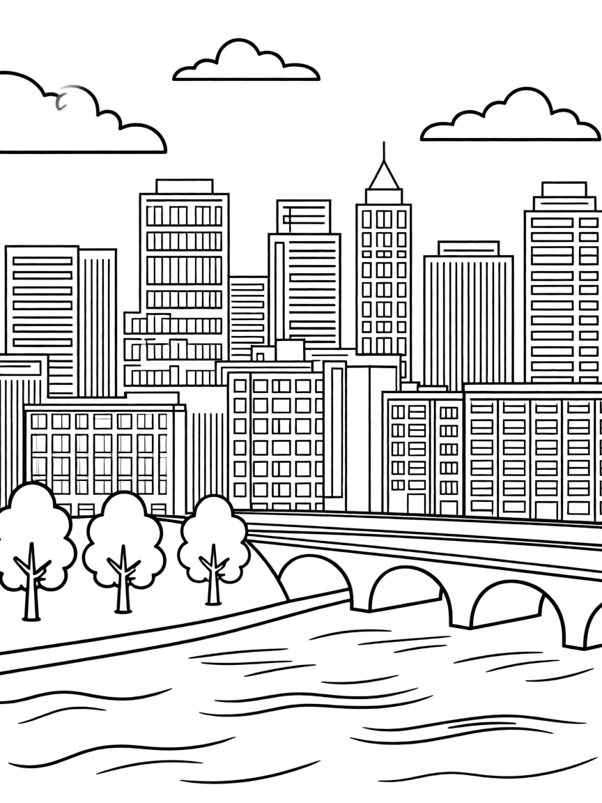(Arkansas) The Little Rock skyline with the Arkansas River in front