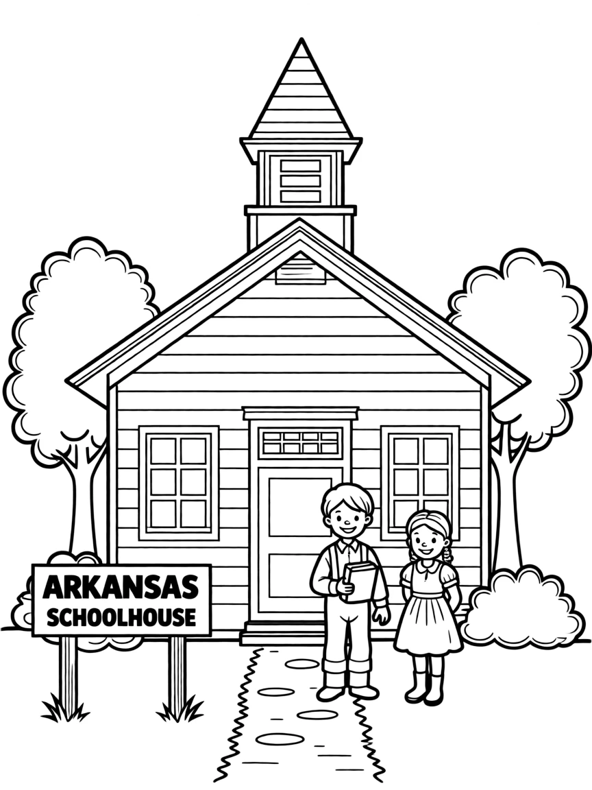 (Arkansas) A schoolhouse from the early 1900s in Arkansas