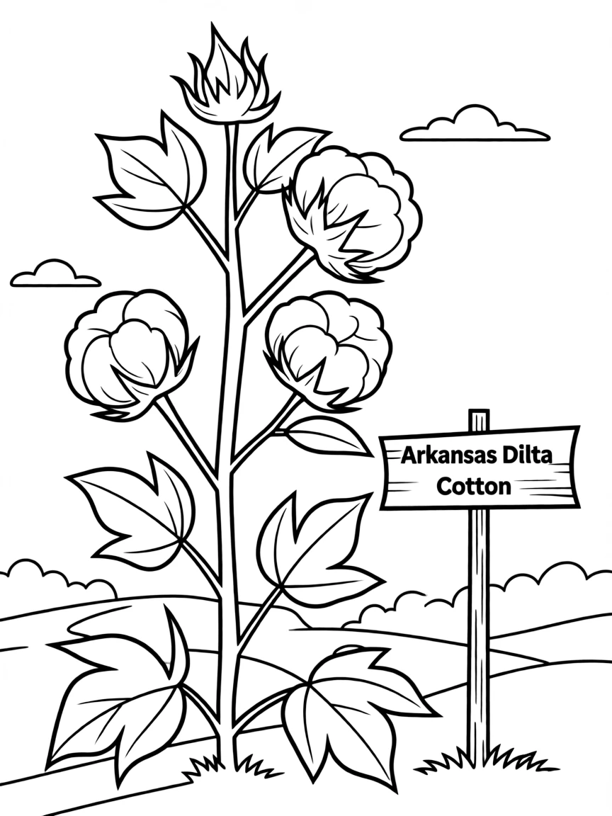 (Arkansas) A cotton plant growing in the Arkansas Delta