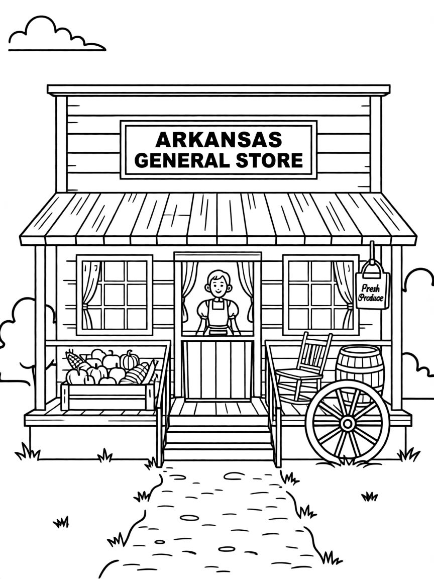(Arkansas) An old-fashioned general store in rural Arkansas