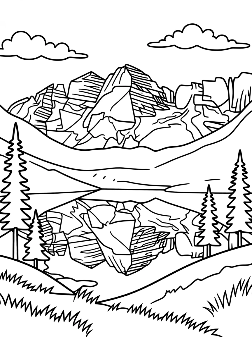 (Colorado) A scenic view of Maroon Bells mountains