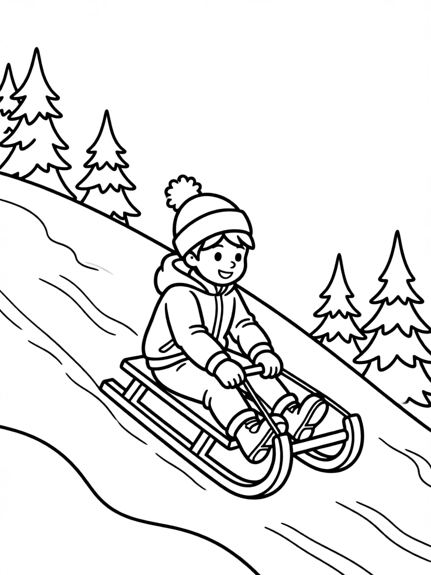 (Colorado) A sled ride down a snowy hill