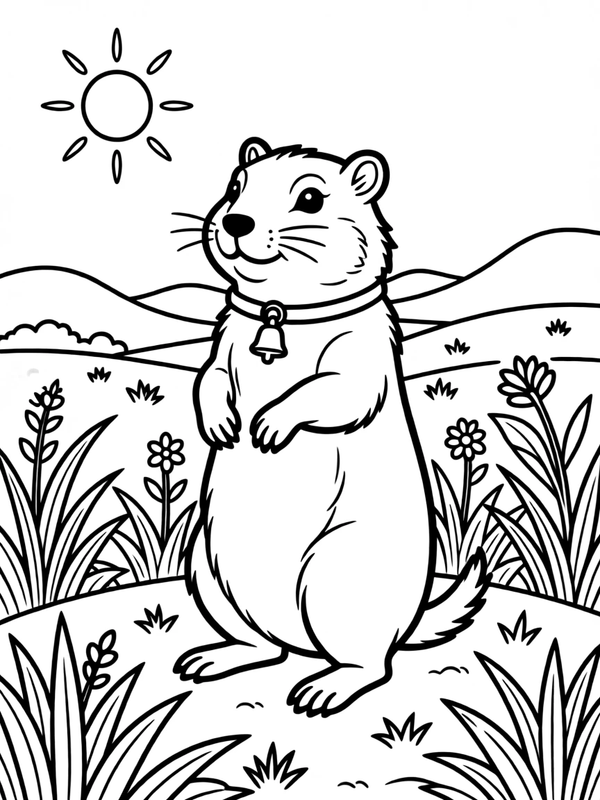 (Kansas) Prairie dog standing on hind legs
