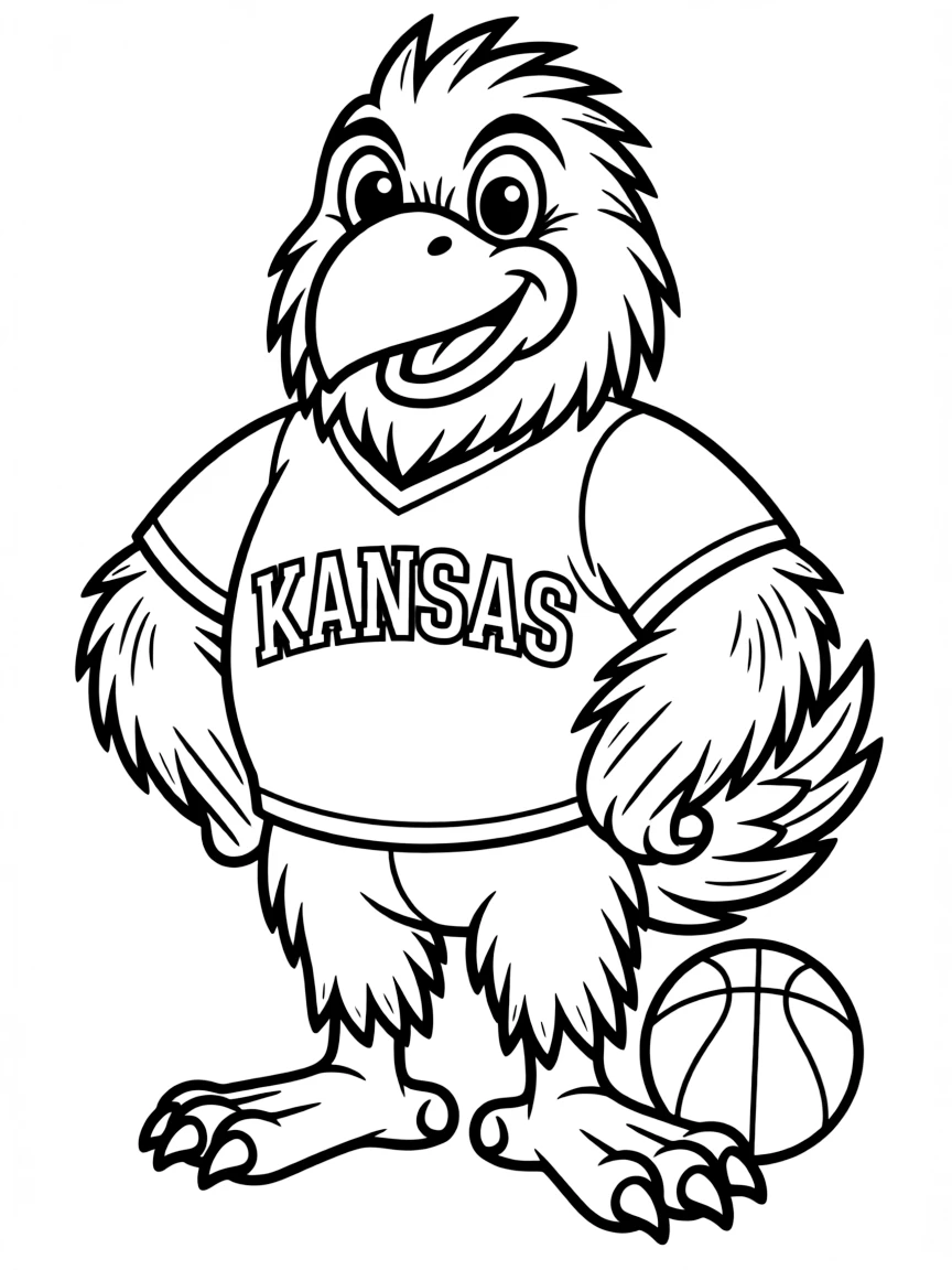 (Kansas) Jayhawk mascot from University of Kansas