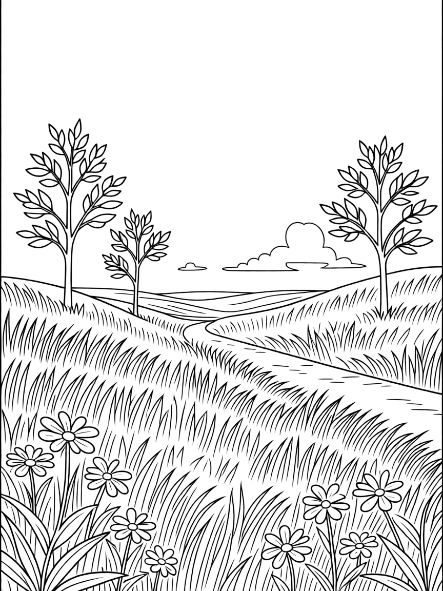 (Kansas) Flint Hills rolling grassland landscape