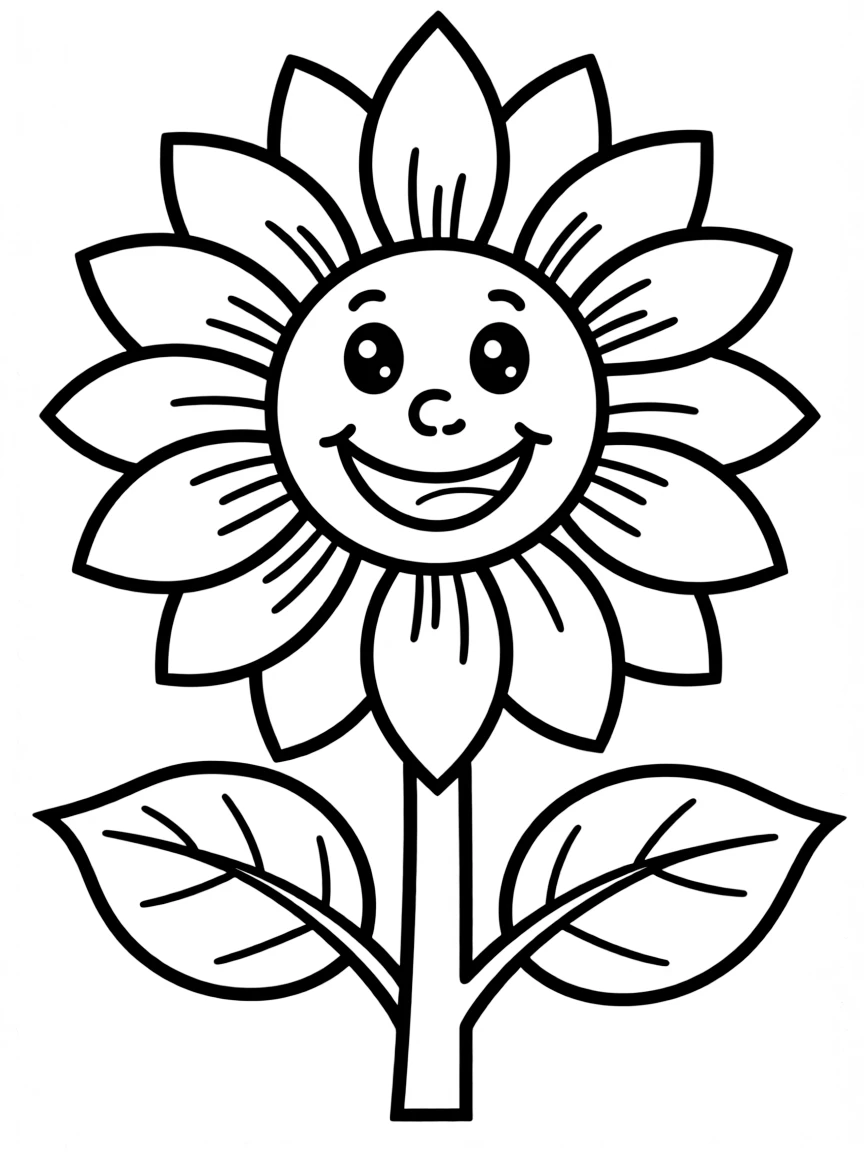 (Kansas) Sunflower with smiling face