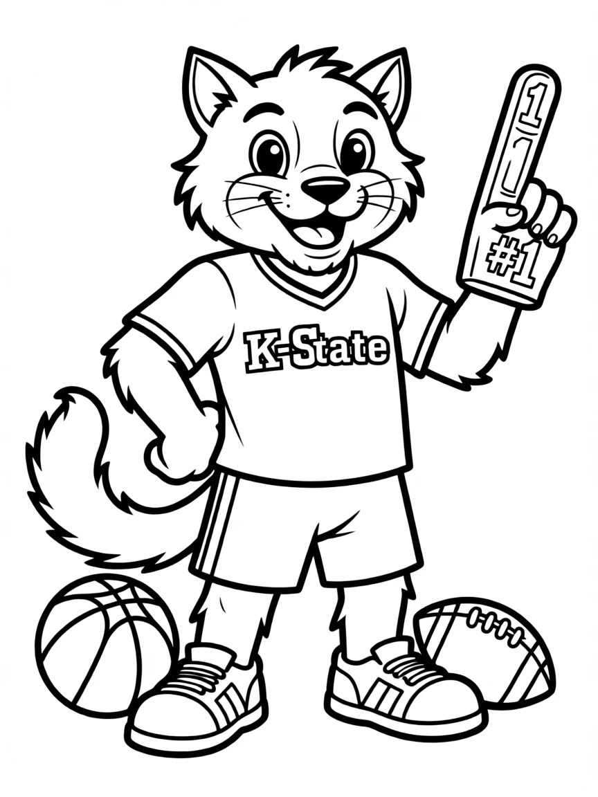 (Kansas) Kansas State University Wildcat mascot