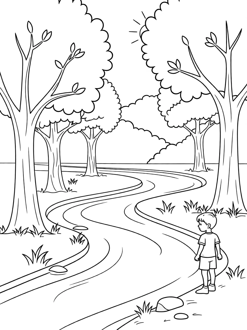 (Kansas) Cottonwood trees along a creek