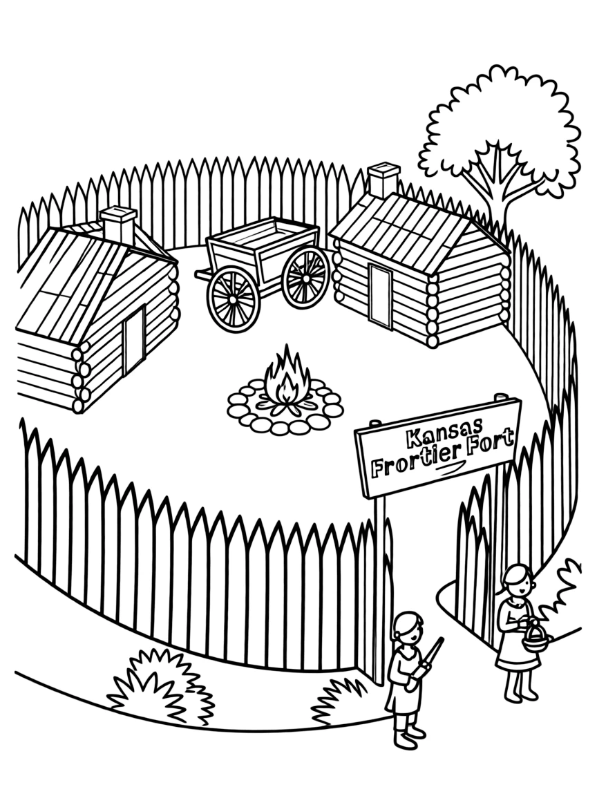 (Kansas) Historic fort on the frontier