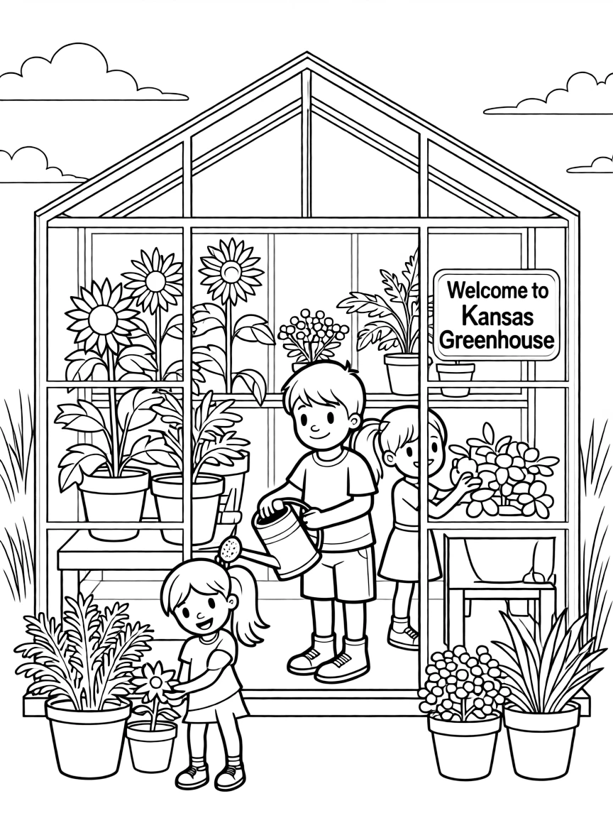 (Kansas) Kansas greenhouse filled with plants