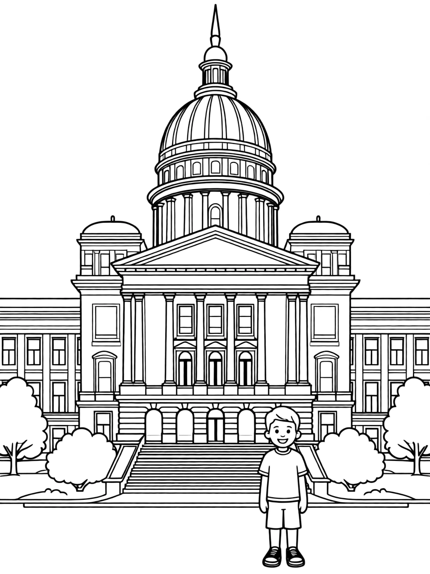 (Indiana) Indiana State Capitol building in Indianapolis