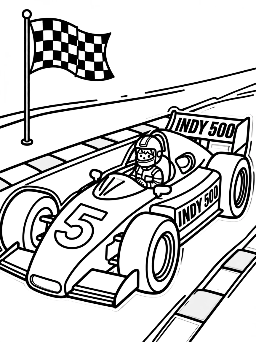 (Indiana) A race car from the Indy 500
