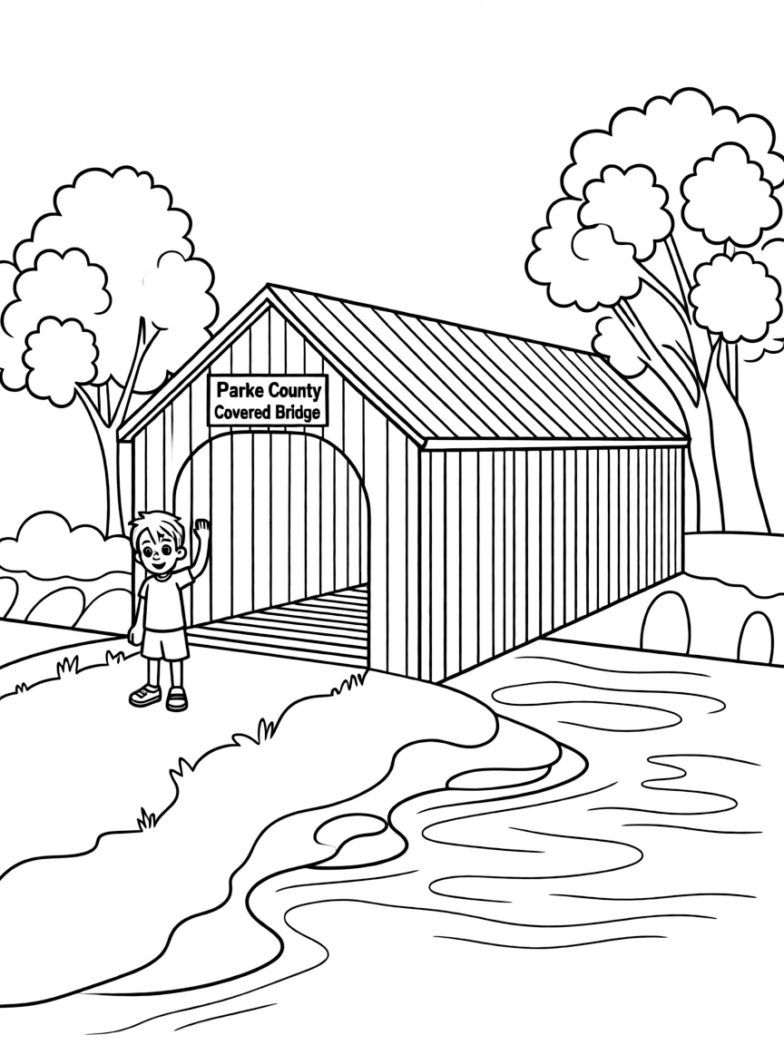 (Indiana) Covered bridge in Parke County