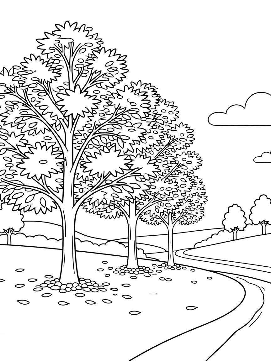 (Indiana) Fall foliage and trees in Brown County