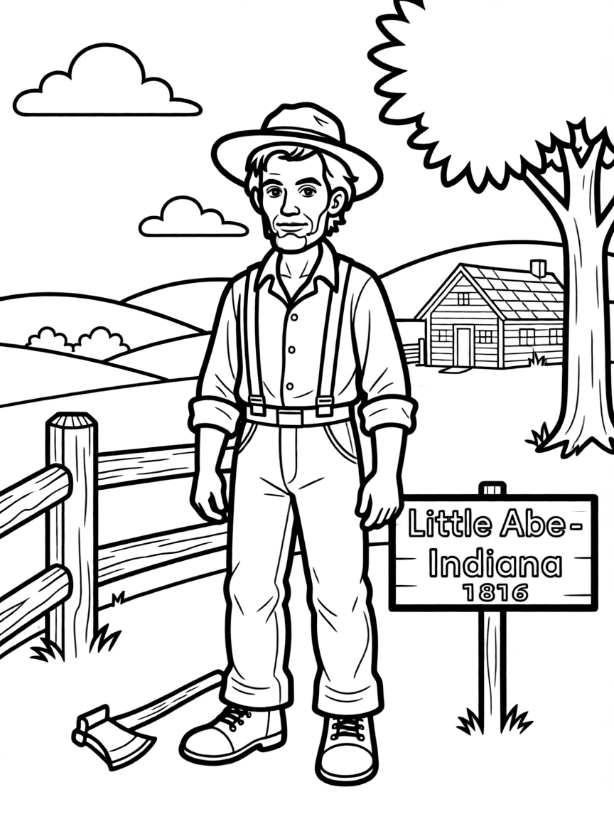 (Indiana) Abraham Lincoln as a boy (he lived in Indiana!)