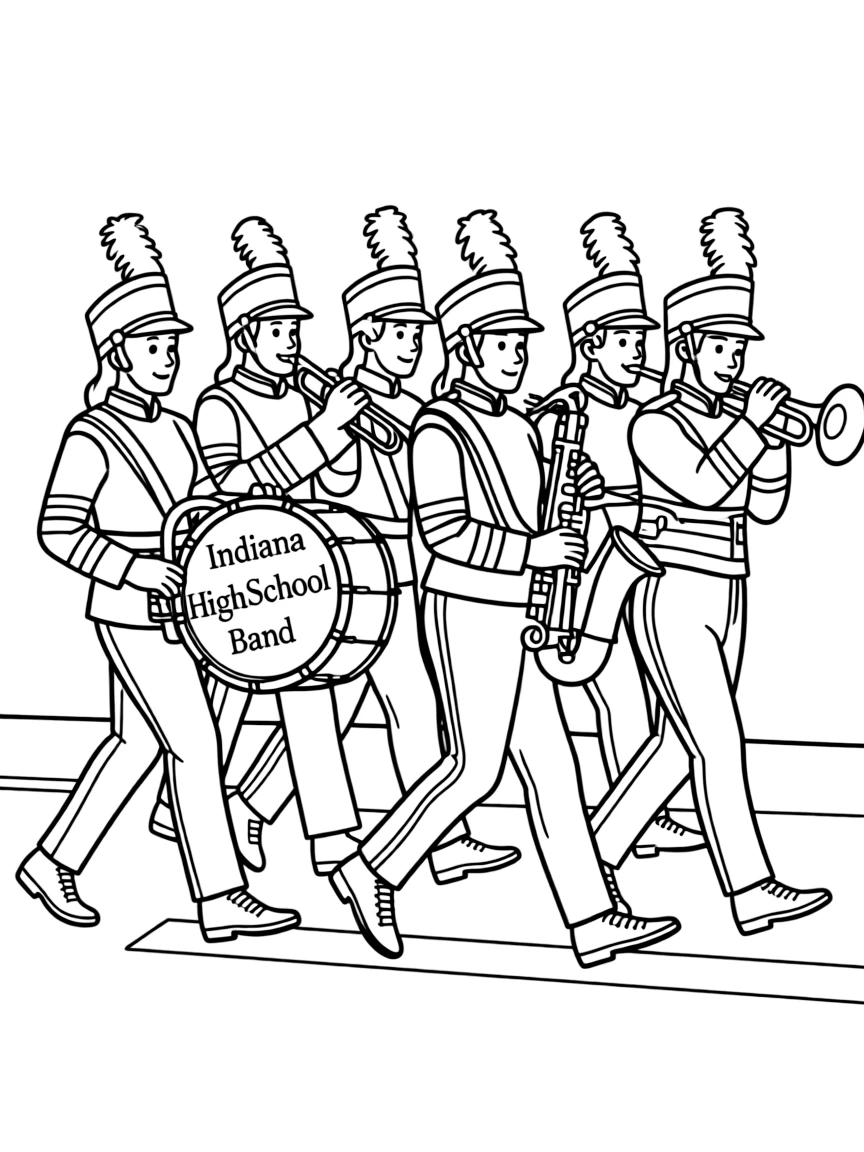 (Indiana) A marching band from a high school in Indiana