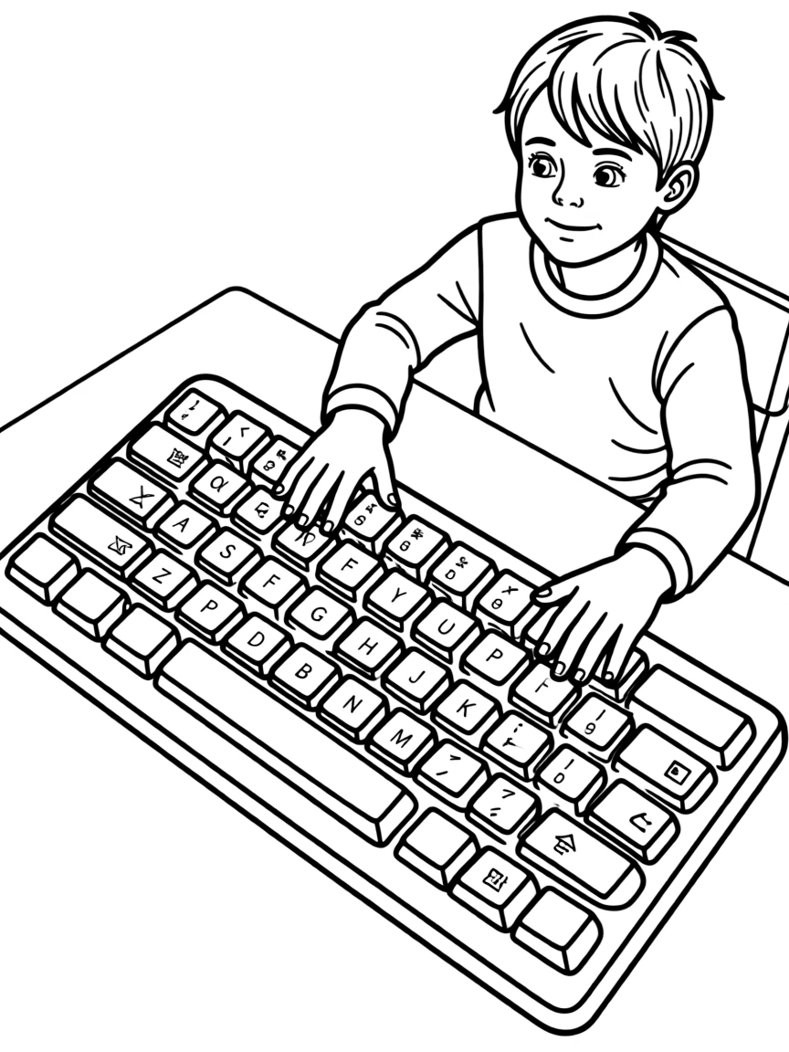 a computer keyboard on display