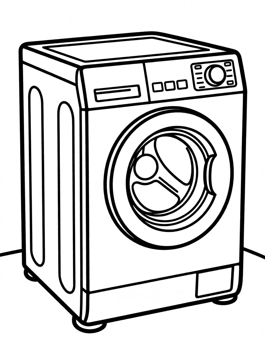 line drawing of a washer