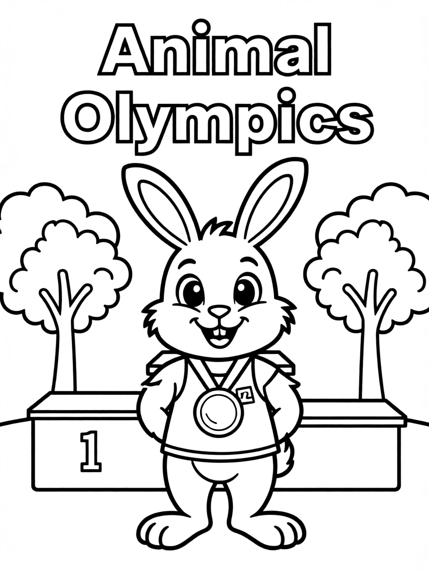 A cute bunny wins Animal Olympics gold medal