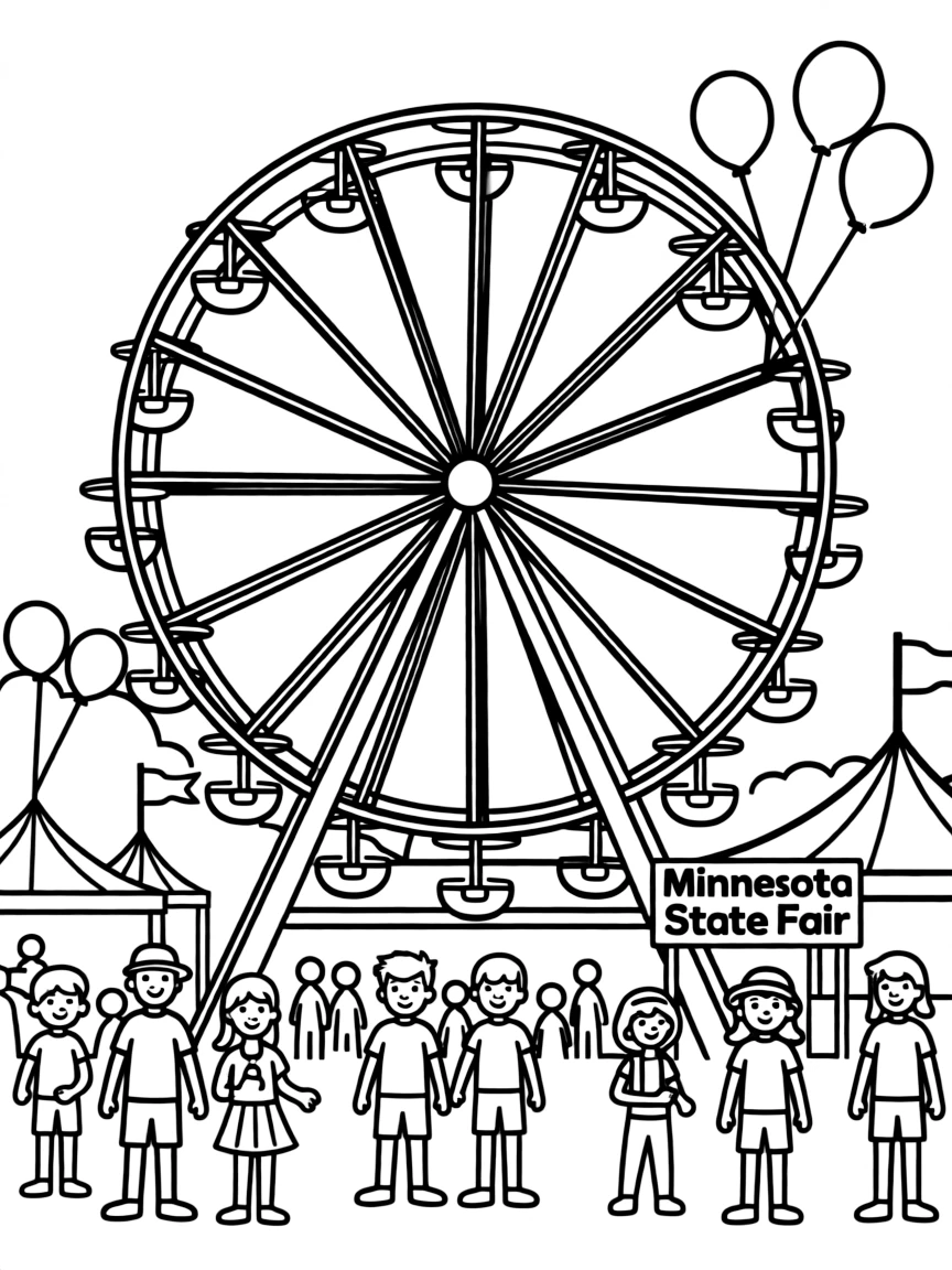 (Minnesota) The Minnesota State Fair with Ferris wheel
