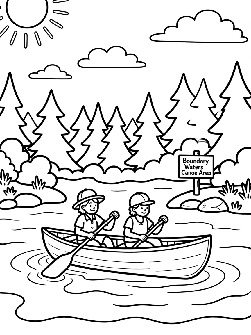 (Minnesota) Boundary Waters canoe scene
