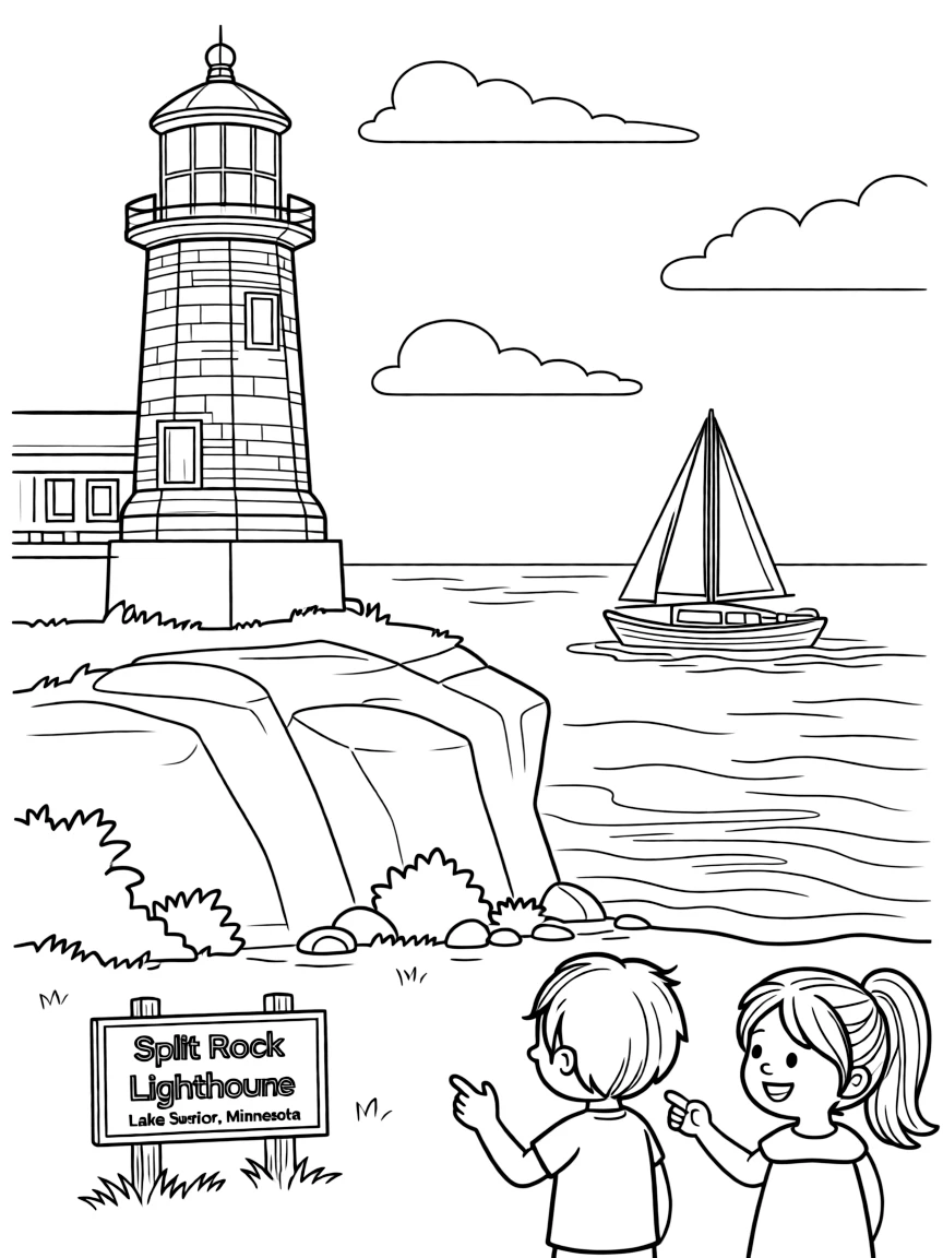 (Minnesota) Split Rock Lighthouse on Lake Superior