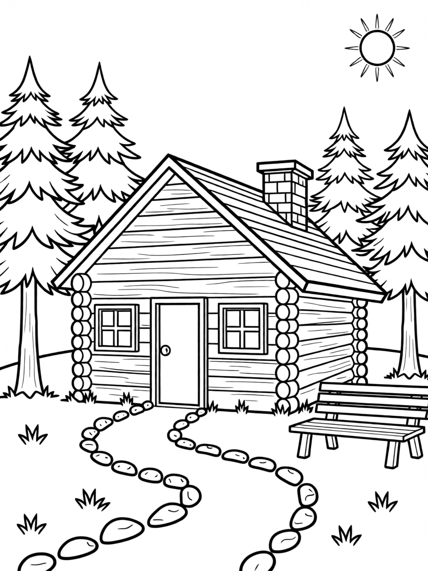 (Minnesota) A cozy log cabin in the woods