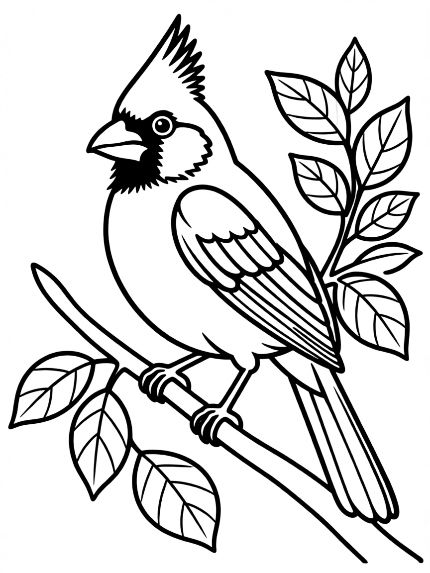 (Kentucky) Cardinal bird (Kentucky state bird) perched on a branch