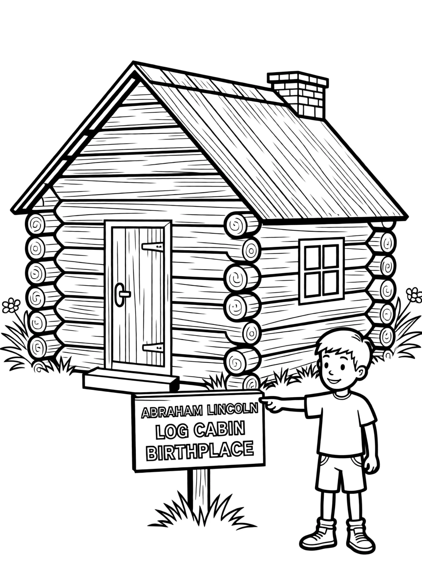 (Kentucky) Abraham Lincoln log cabin birthplace in Hodgenville
