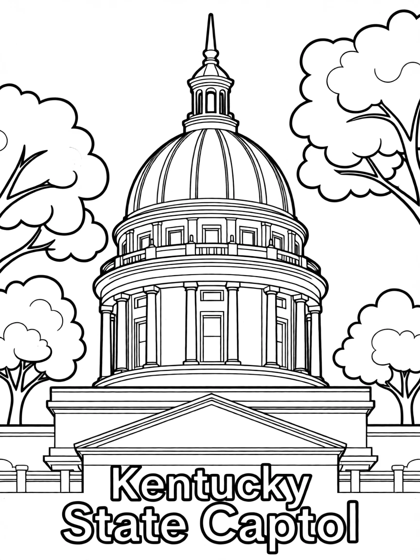 (Kentucky) Kentucky state capitol building dome in Frankfort