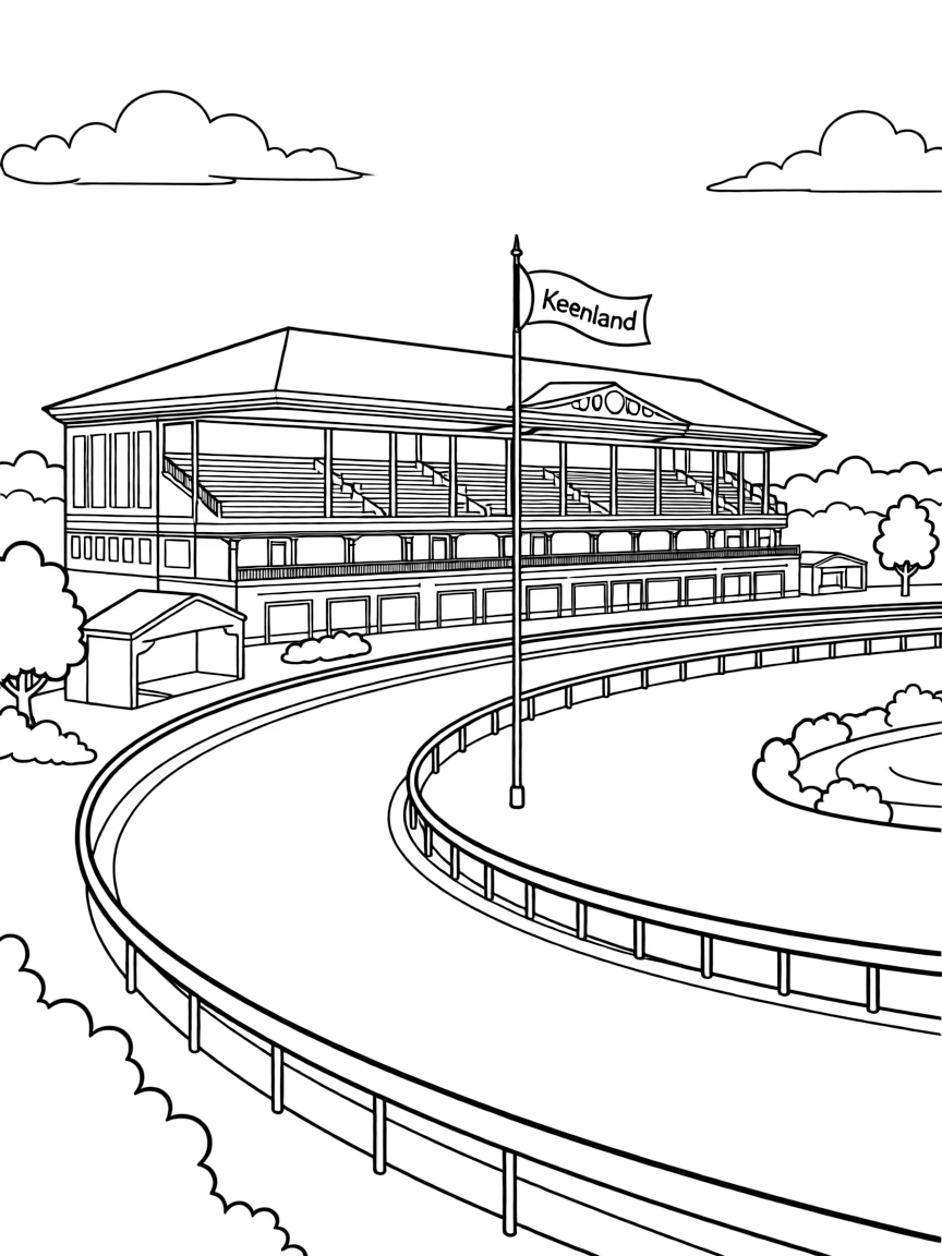 (Kentucky) Keeneland Race Course grandstand and track