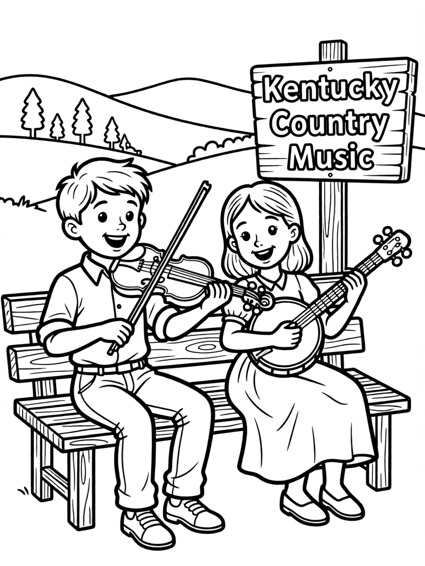 (Kentucky) Kentucky country music fiddle and banjo