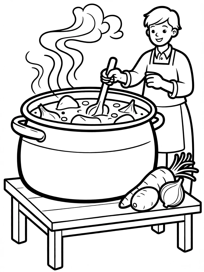 (Kentucky) Kentucky burgoo stew pot with vegetables