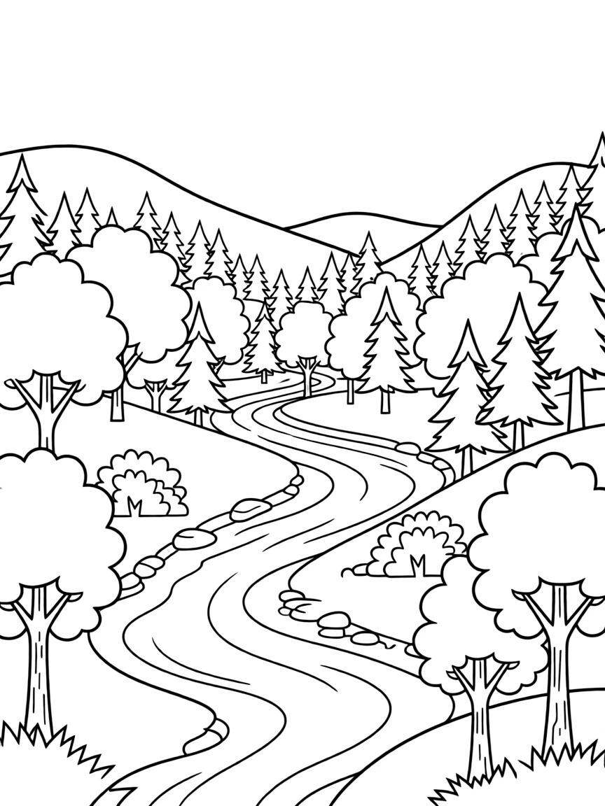 (Kentucky) Appalachian Mountains landscape with forest and streams