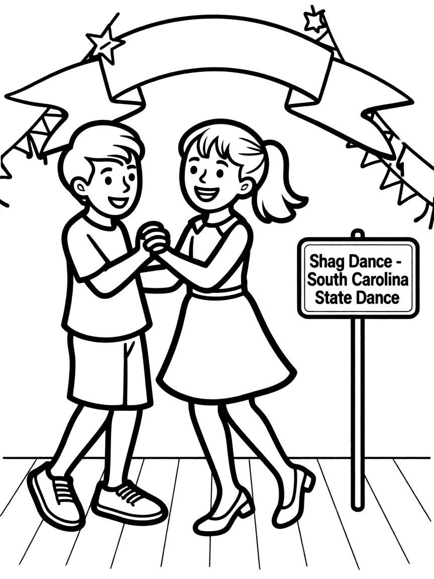 (South Carolina) Children dancing the shag (state dance)