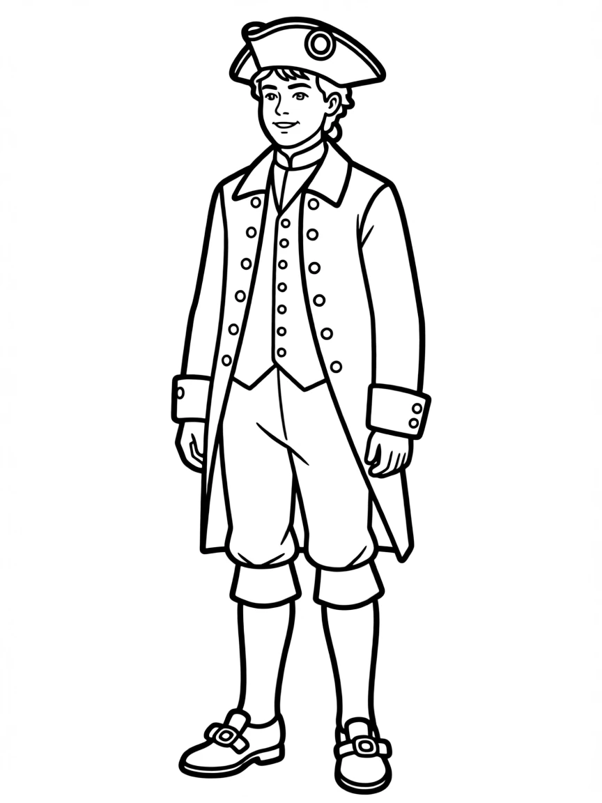 (South Carolina) Colonial dress and tricorn hat for a reenactor