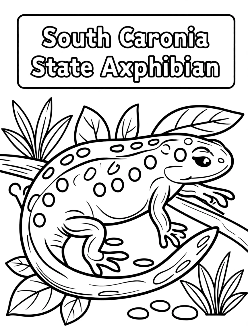 (South Carolina) State amphibian: Spotted salamander