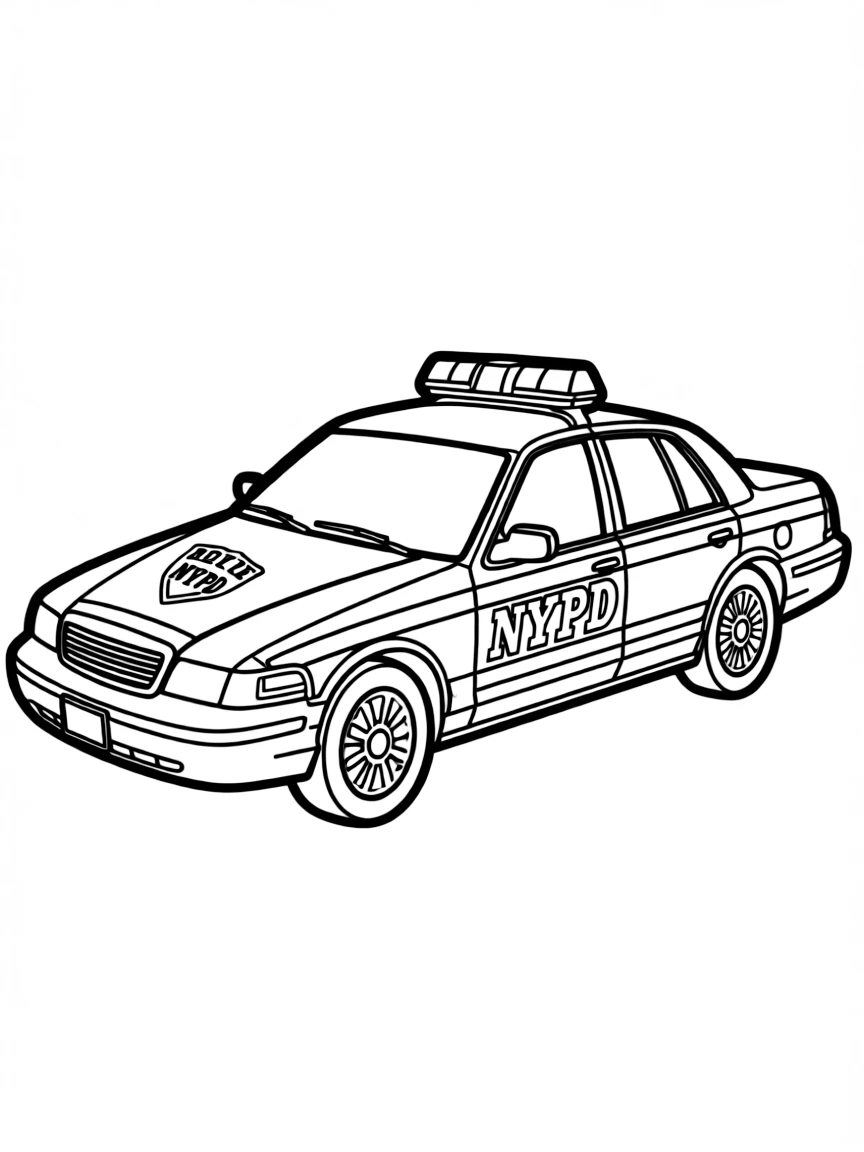 (New York) NYPD police car with lights